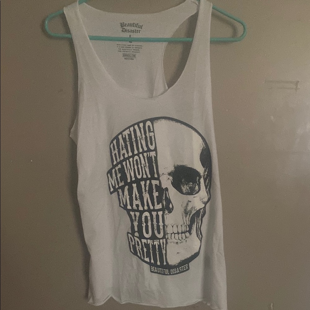 Beautiful Disaster Skull Tank Top